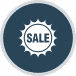 blue sale icon